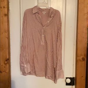 Max studio striped longsleeve shirt